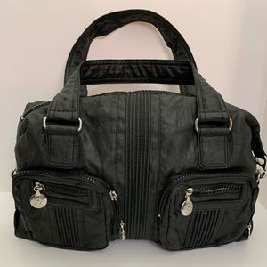 KIPLING Black Katie Double Straps Satchel Handbag